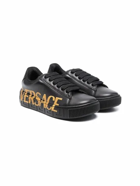 Versace Kids кеды с узором Greca