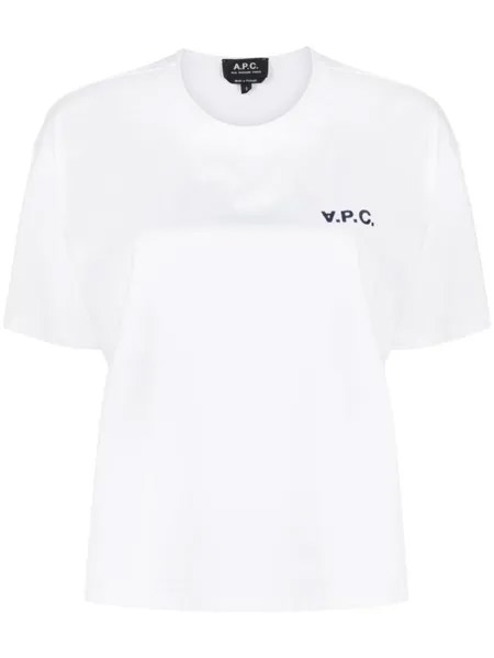 A.P.C. футболка с логотипом, белый