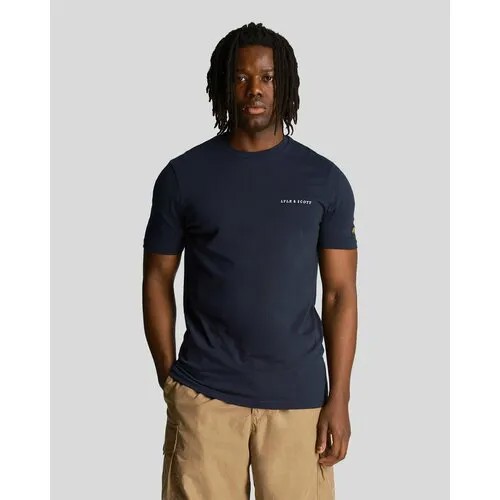 Футболка Lyle & Scott Embroidered T-Shirt, размер M, черный, синий