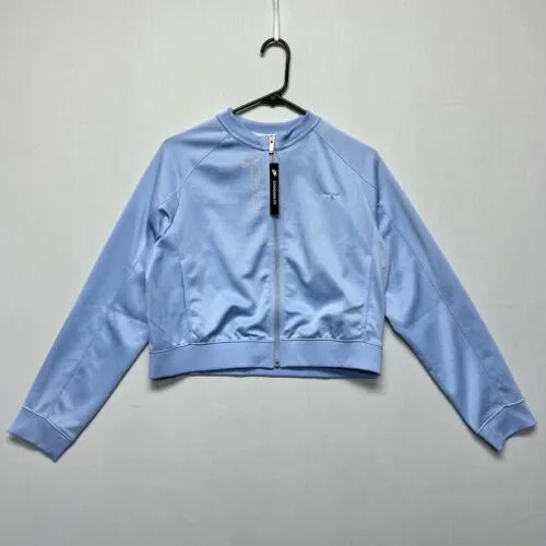 Укороченная куртка Nike Sportwear, женская размер M, среднее пальто с полной молнией, синее #111