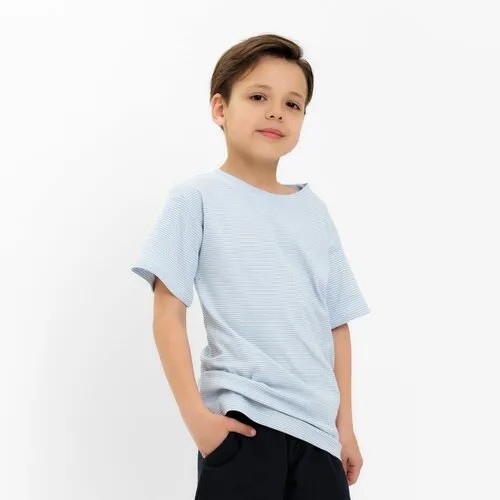 Футболка Kaftan, размер 110-116, белый, бирюзовый