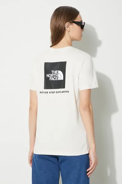 Свободная хлопковая футболка WS/S Redbox Tee The North Face, бежевый