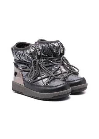 Moon Boot Kids зимние ботинки с эффектом металлик