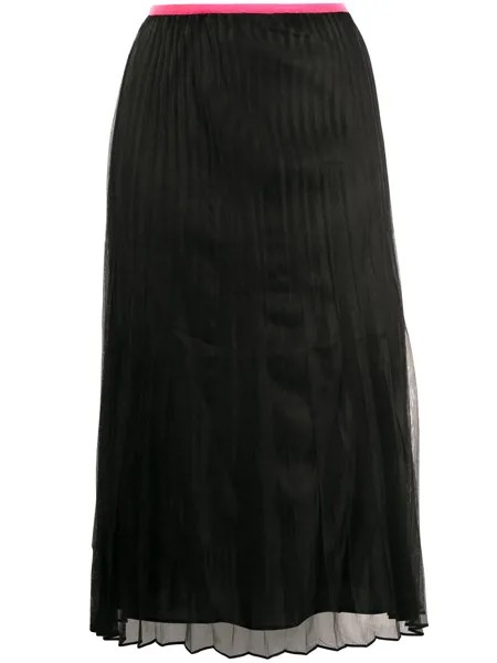 Helmut Lang плиссированная юбка с эластичным поясом