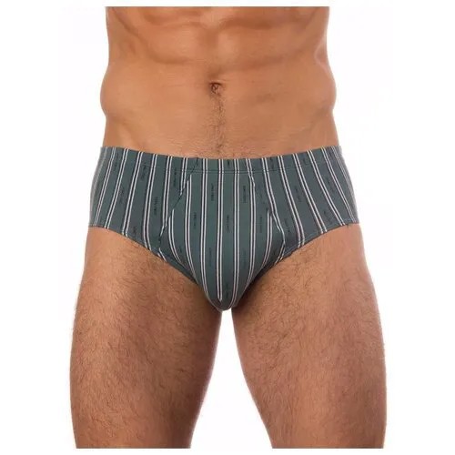 Uomo Fiero Трусы слипы в полоску 040FS, размер 50, зеленый