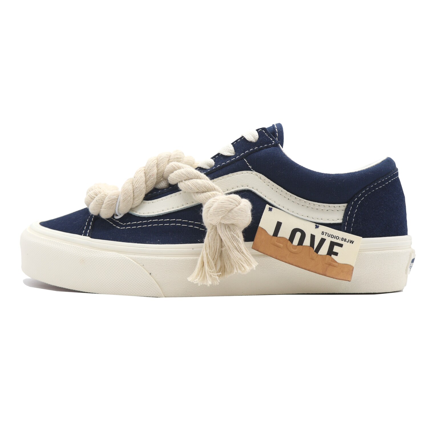 Кроссовки Vans Style 36 Skateboarding Shoes Unisex Low-top Blue/white, синий/белый
