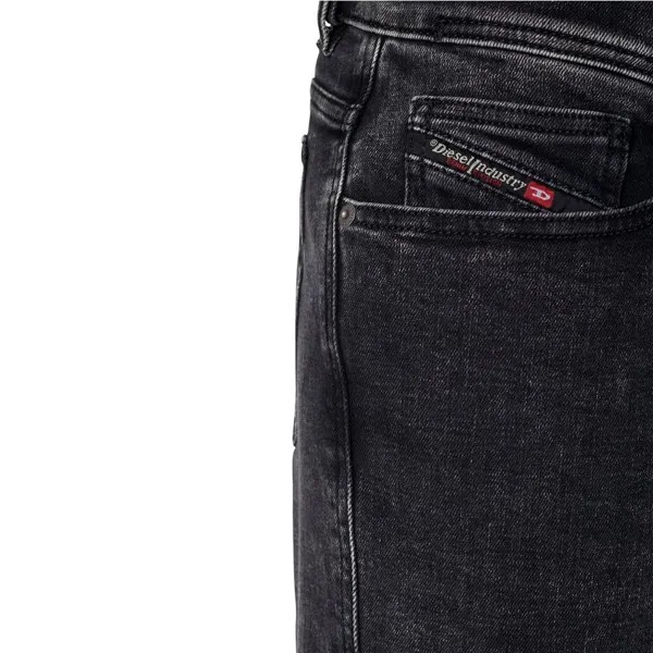 Хлопковые джинсы и мужские брюки Diesel, черный