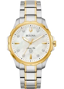 Японские наручные  женские часы Bulova 98P227. Коллекция Marine Star Ladies