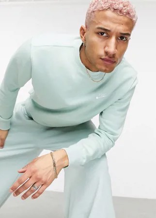 Бледно-зеленый свитшот с круглым вырезом Nike Club-Зеленый цвет