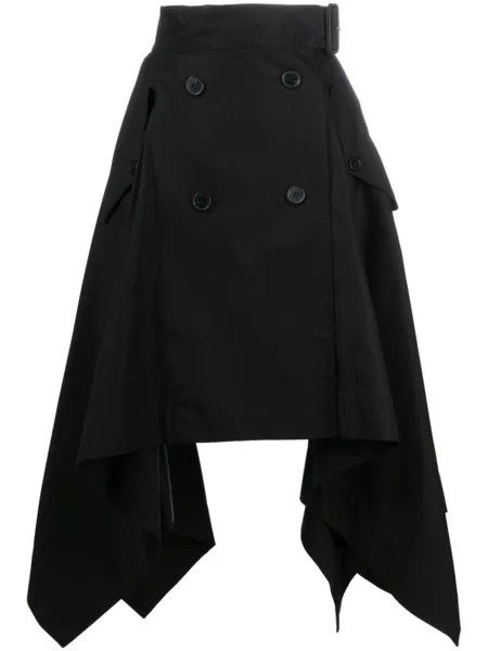Mackintosh двубортная юбка Cecila асимметричного кроя, черный