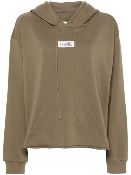 MM6 Maison Margiela худи с нашивкой, зеленый