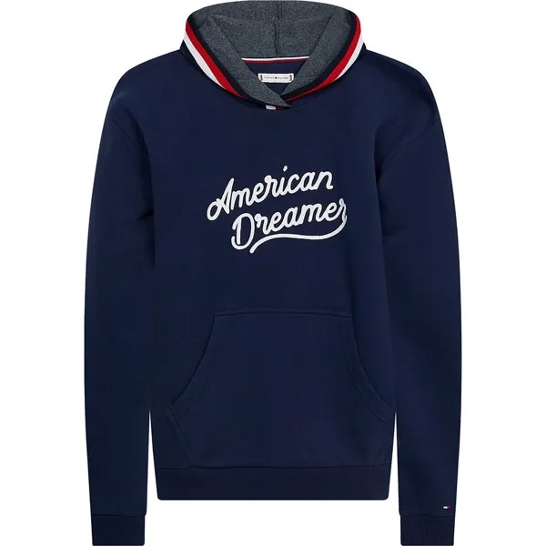 Худи Tommy Hilfiger Recycled Cotton, синий