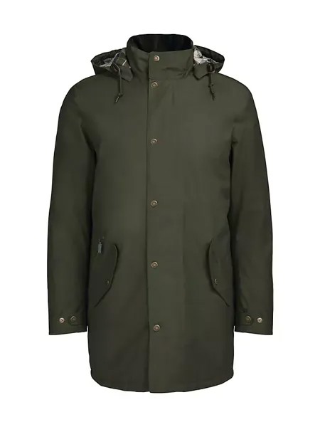 Пальто Челси с капюшоном Barbour, цвет olive forest mist
