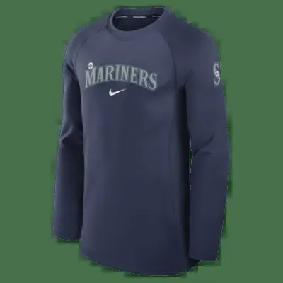 Лонгслив Nike Seattle Mariners Authentic Collection Game Time, темно-синий