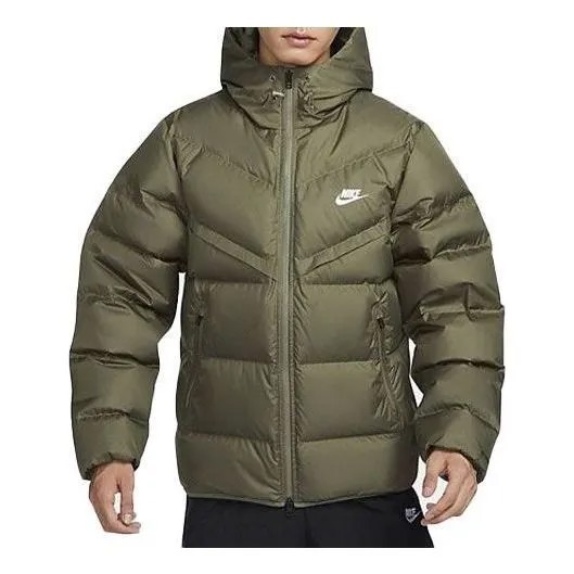 Куртка спортивная одежда therma fit repel с капюшоном пуховик классическая куртка Nike, зеленый