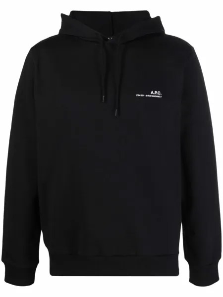 A.P.C. худи с логотипом, черный