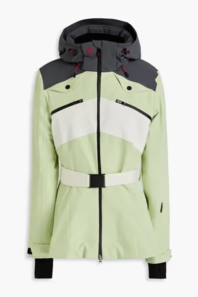 Лыжная куртка Niseko в стиле колор-блок с капюшоном Perfect Moment, светло-зеленый