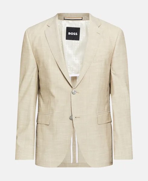 Шерстяной пиджак Boss Black, цвет Oatmeal