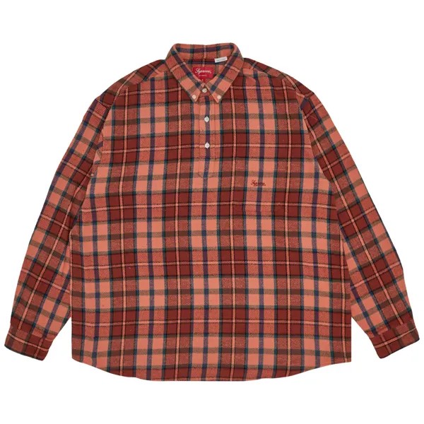 Фланелевая рубашка в клетку Supreme Pullover, цвет Розовый