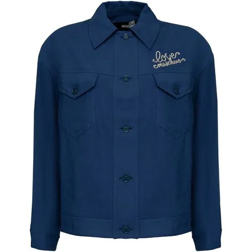 Куртка LOVE MOSCHINO, размер 42, синий