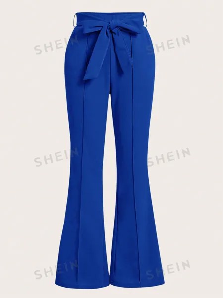 SHEIN Clasi Женские брюки однотонного цвета с расклешенным низом, королевский синий