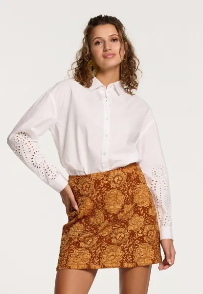 Блузка-рубашка Copenhagen Embroidery Shiwi, реактивный поток белый