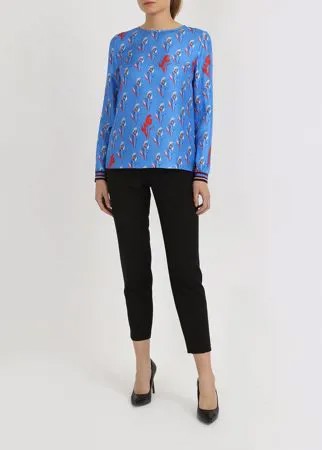 Korpo Шелковая блузка с цветочным узором