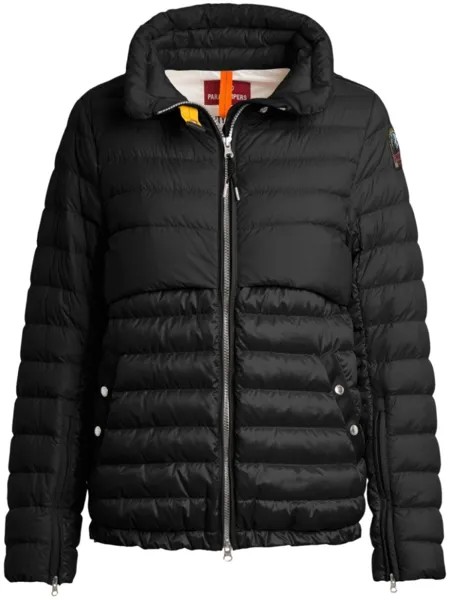Parajumpers пуховик с нашивкой-логотипом, черный