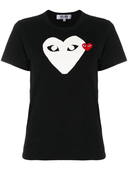 Футболка с фирменным принтом Comme Des Garçons Play, черный