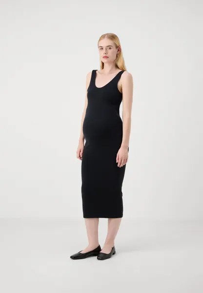 Платье из джерси MLALANIS SEAMLESS MIDI TANK DRESS MAMALICIOUS, черный