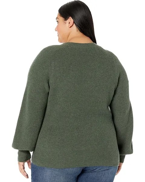 Свитер Madewell Plus Kevin Square Neck Rib Pullover, цвет Heather Fatigue