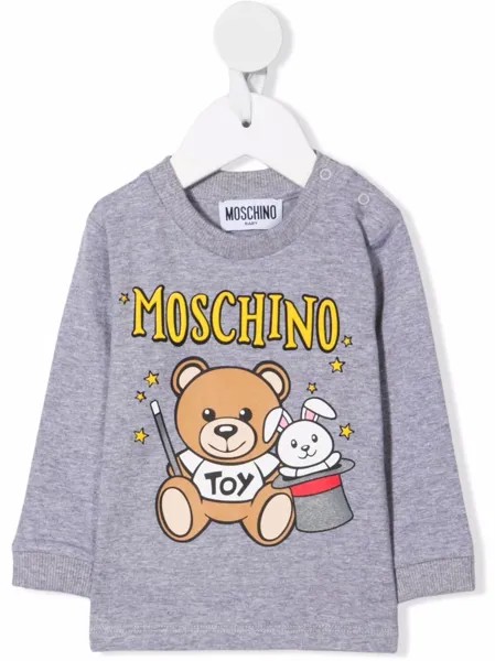 Moschino Kids толстовка с принтом