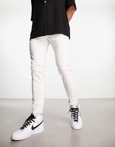 Белые базовые джинсы скинни Pull&Bear