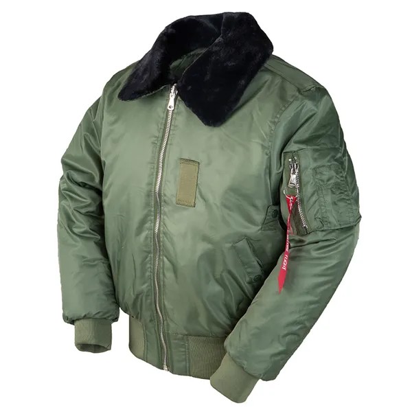 Зимняя винтажная военная куртка 2023 в стиле хип-хоп, тактическая армейская мужская куртка-бомбер из искусственного меха, пилот ВВС США, уличн...
