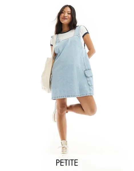Голубое джинсовое платье с карманами и карманами Miss Selfridge Petite