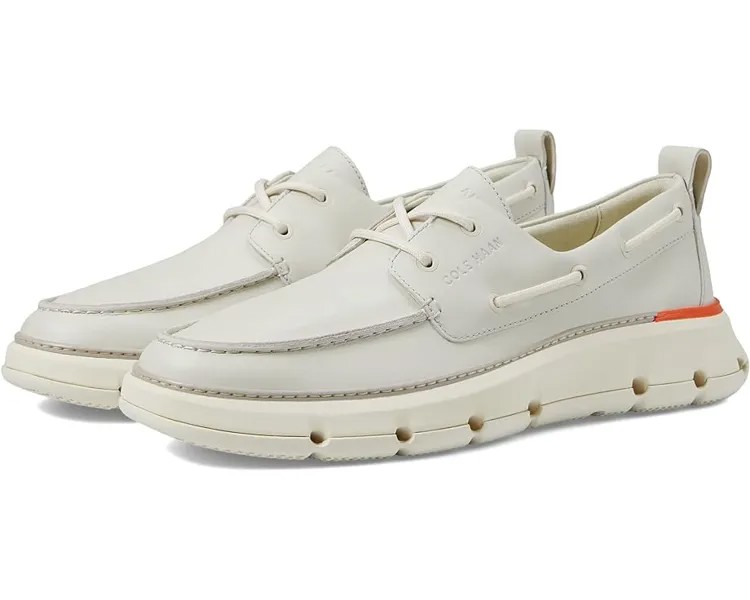 Топсайдеры Cole Haan 4.Zerogrand Regatta, цвет Silver Birch/Ivory/Scarlet Orange