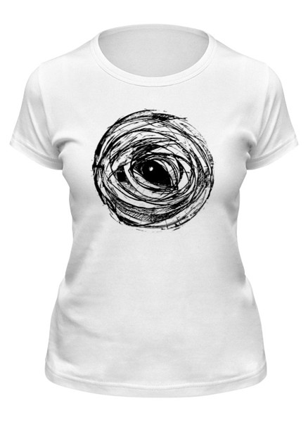 Футболка женская Printio Eye art белая 2XL