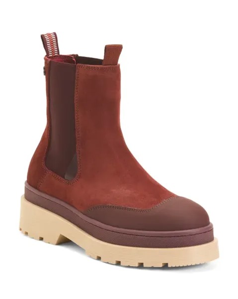 Замшевые ботинки челси Made In Portugal Scotch & Soda, цвет Burgundy