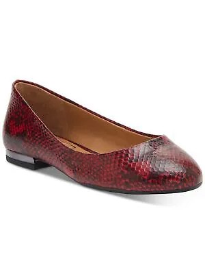 Женские туфли-лодочки JESSICA SIMPSON Red Snakeskin Heel Ginly Round Toe Slip On Flats 7,5 M