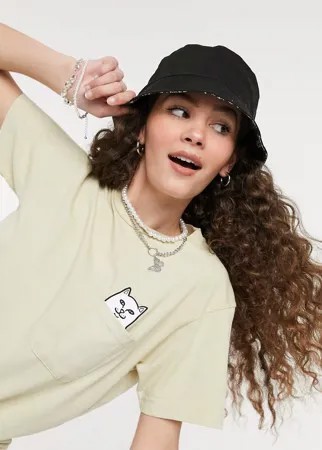 Светло-коричневая футболка с принтом «кот Нермал» RIPNDIP-Коричневый цвет