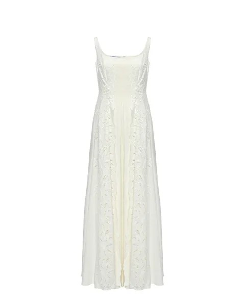 Платье макси на бретелях с шитьем Alberta Ferretti