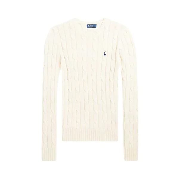 Свитер Polo Ralph Lauren Logo Cable Knit Sweater, цвет Authentic Cream