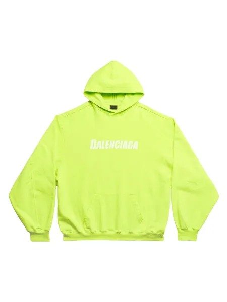 Толстовка с капюшоном Destroyed Caps Balenciaga, желтый