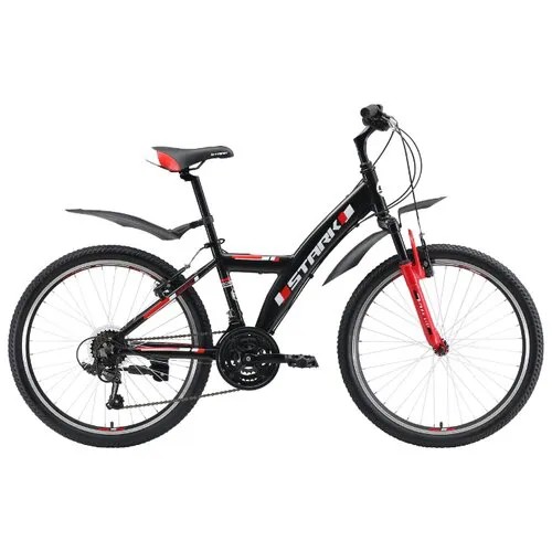 Подростковый горный (MTB) велосипед STARK Rocket Y 24.1 V (2019) черный/красный (требует финальной сборки)