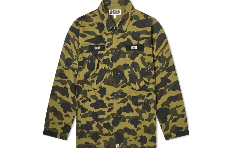 Рубашка унисекс зеленая A Bathing Ape, зеленый