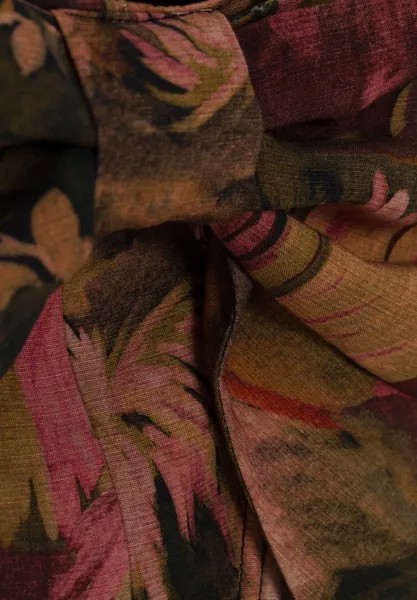 Топ Crop With Knotted Back adL, принт хаки