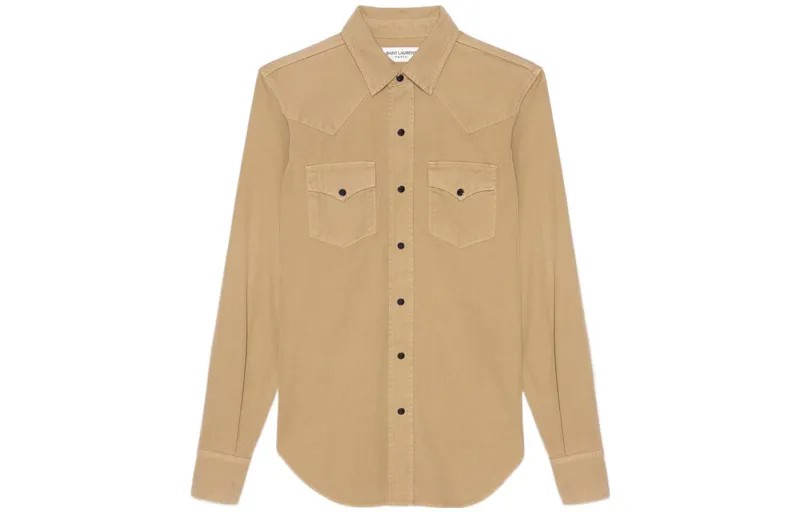 Рубашка женская хаки Saint Laurent