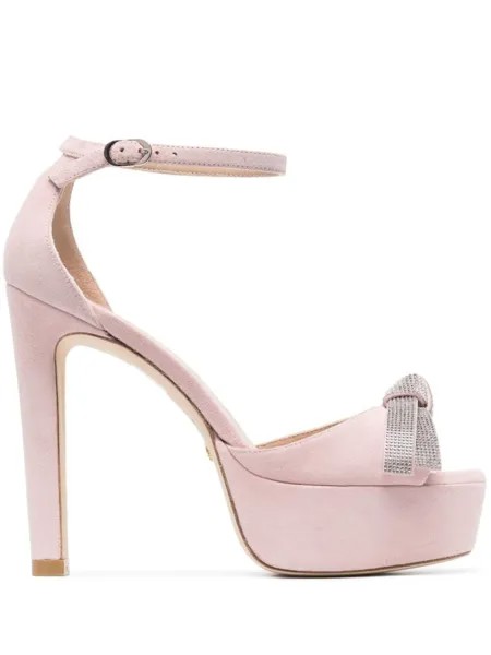 Stuart Weitzman туфли с бантом, розовый