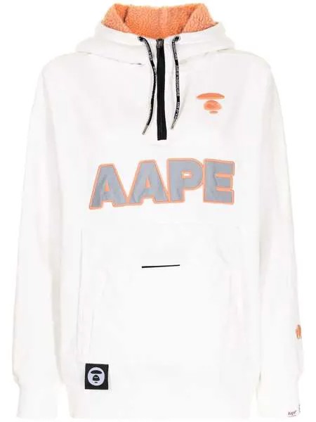 AAPE BY *A BATHING APE® худи на молнии с вышитым логотипом