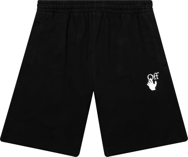 Спортивные шорты Off-White Marker Sweatshorts 'Black/Fuchsia', черный